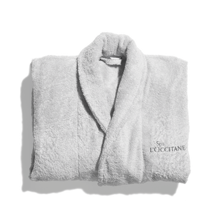 Light Grey Cotton Spa Bathrobe (Small)  | L’Occitane en Provence