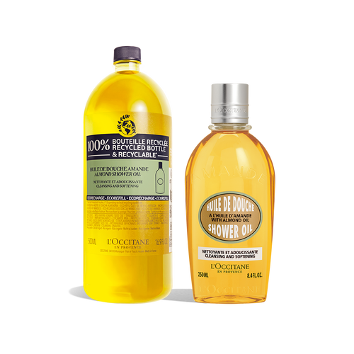 view 1/4 of Almond Shower Oil Refill Duo  | L’Occitane en Provence